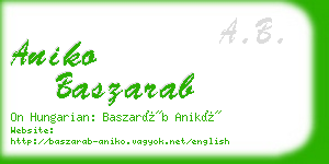 aniko baszarab business card